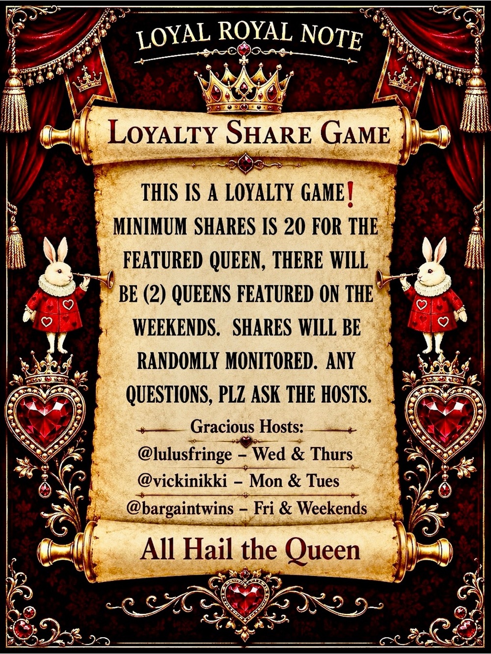 NEW GAME WILL START SOON!
PLEASE LIKE TO STAY LOYAL, ROYALS! - Picture 5 of 7
